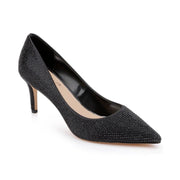 Jewel Badgley Mischka Women's Tyanna Evening Pumps - Black Satin/Rhinestone Size 9