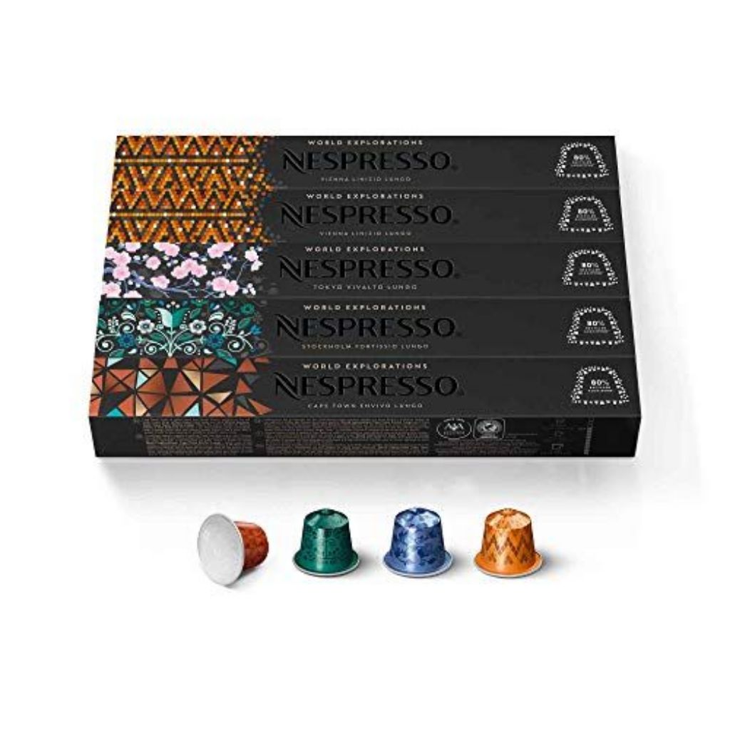 Nespresso Original Line Morning Lungo Blends Coffee Variety Pack, 50ct