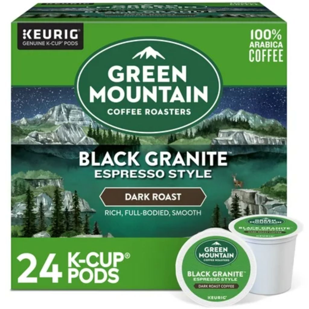 Green Mountain Coffee Black Granite Dark Roast Keurig K-Cup Pods, 24ct