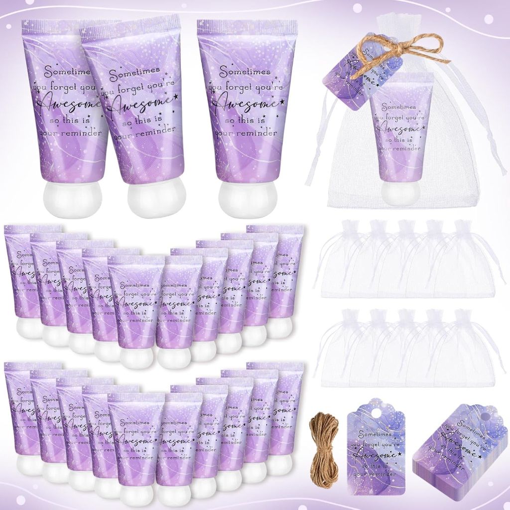 48 Sets Employee Appreciation Gifts Thank You Team Gifts Hand Mini Lotion Bulk Inspirational Travel Size Hand Cream for Christmas Stocking Stuffer Employee Coworker Team Staff Teacher(Marble)