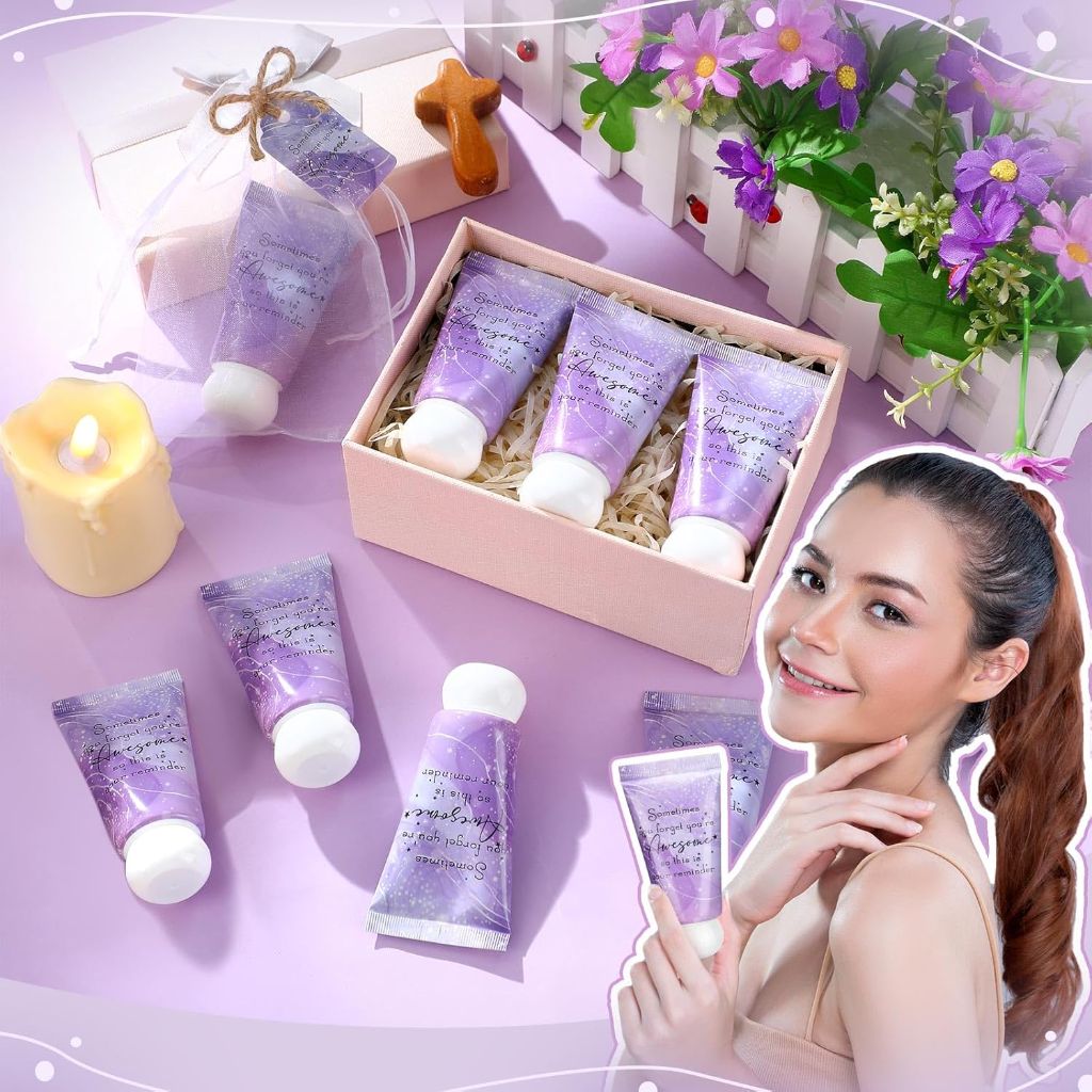 48 Sets Employee Appreciation Gifts Thank You Team Gifts Hand Mini Lotion Bulk Inspirational Travel Size Hand Cream for Christmas Stocking Stuffer Employee Coworker Team Staff Teacher(Marble)