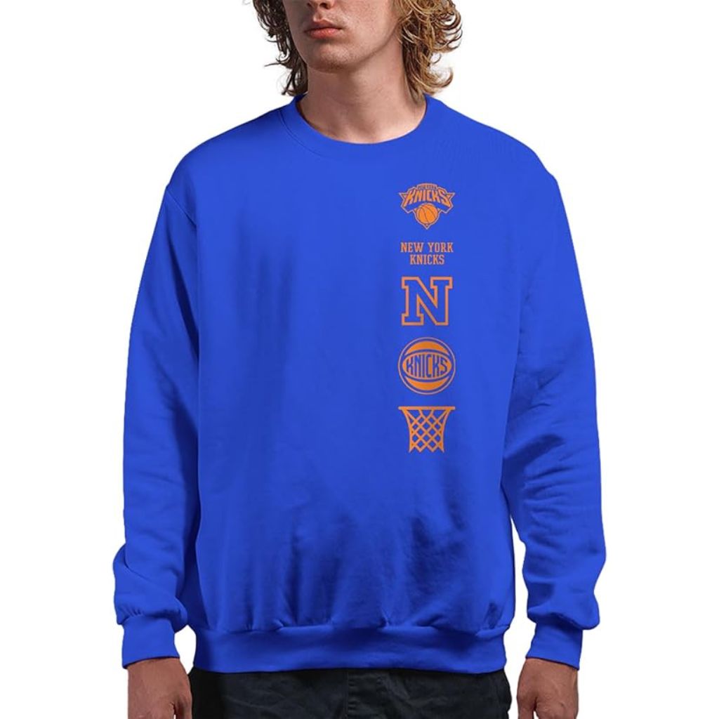 Junk Food NBA Adult Pullover Crew Neck Sweatshirt - New York Knicks, Size XL