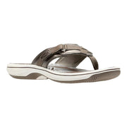 Clarks Women's Breeze Sea Flip Flop Sandals - Pewter, 10