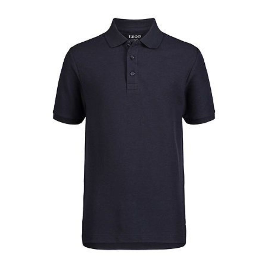 IZOD Performance Kid' Short Sleeve Adaptive Polo Shirt - Navy, Size XL (18-20 Husky)