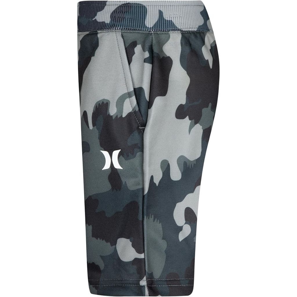 Hurley Boy's Solar French Terry Pull on Shorts - Gray Camo, Size 4
