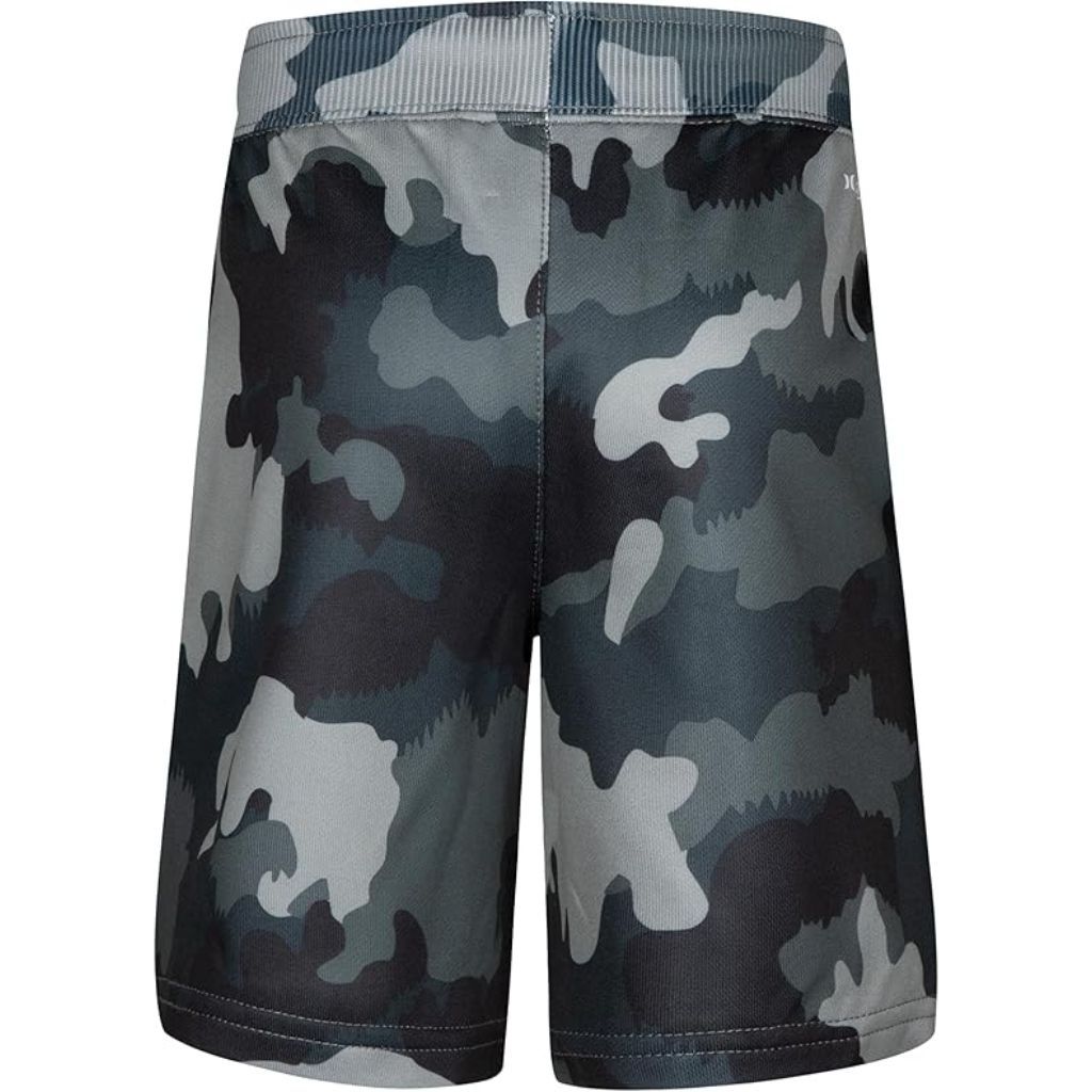 Hurley Boy's Solar French Terry Pull on Shorts - Gray Camo, Size 4
