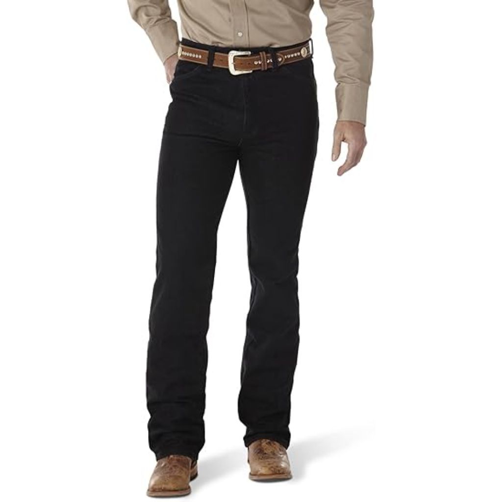 Wrangler Men's Western Slim Boot Cut Stretch Jeans - Black, 30W x 32L