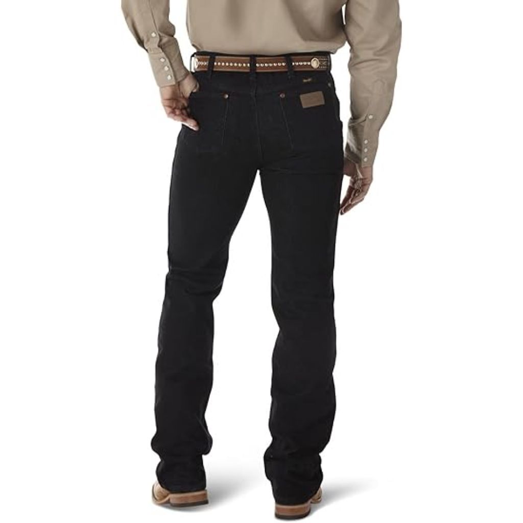 Wrangler Men's Western Slim Boot Cut Stretch Jeans - Black, 30W x 32L