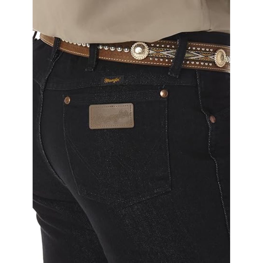 Wrangler Men's Western Slim Boot Cut Stretch Jeans - Black, 30W x 32L