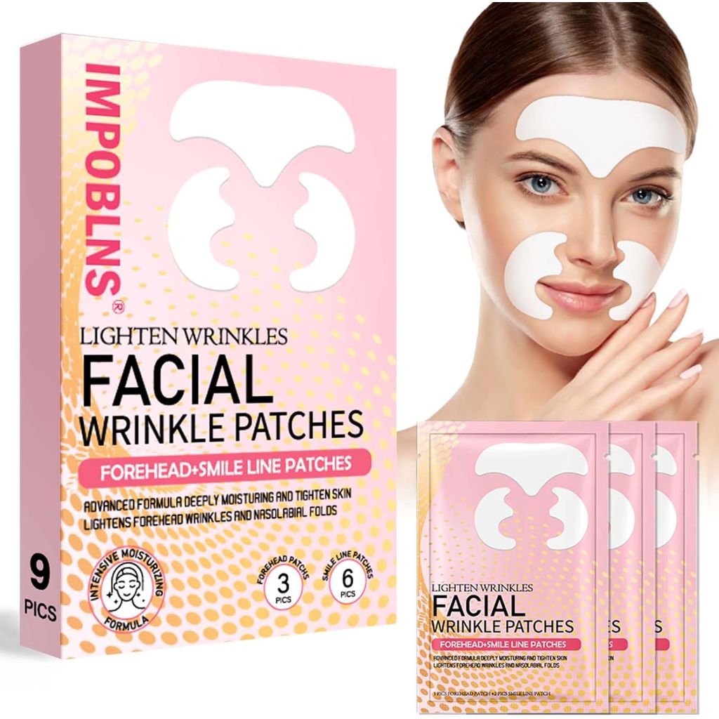 Impoblns Overnight Facial Wrinkle Treatment Patches - 9ct.