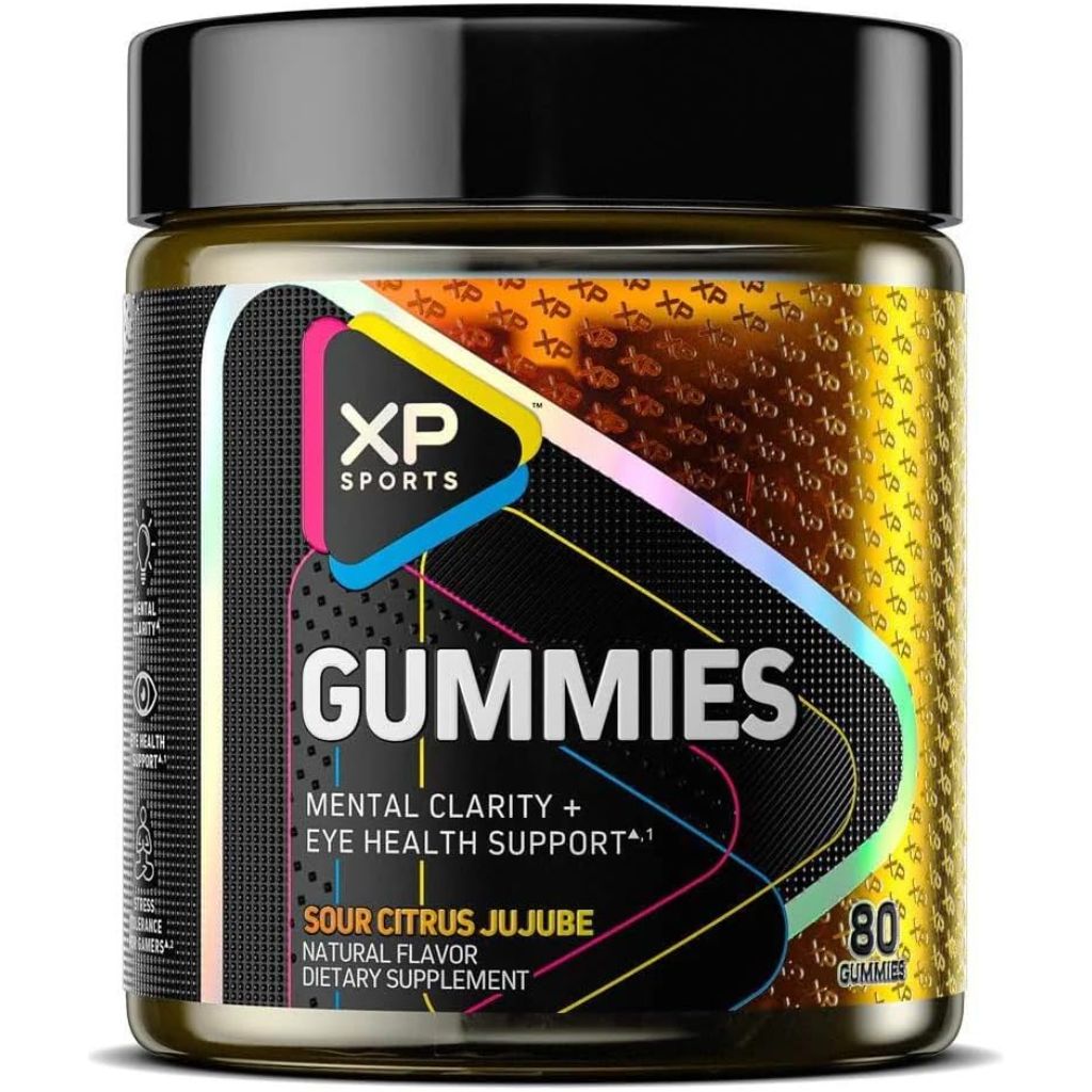 Performance Sports Gummies – Mental Clarity & Eye Health Support, Sour Citrus Jujube - 80 Gummies