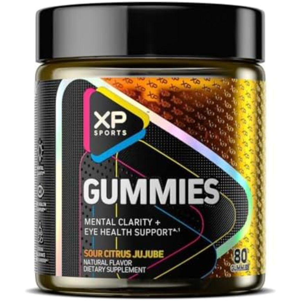 Performance Sports Gummies – Mental Clarity & Eye Health Support, Sour Citrus Jujube - 80 Gummies