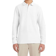 IZOD Men's Regular Fit Long Sleeve Polo - White, Medium