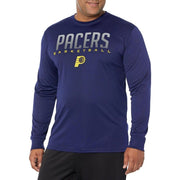 Ultra Game Men's NBA Standard Long Sleeve Athletic Quick Dry Performance T-Shirt - Indiana Pacers, Navy (XL)