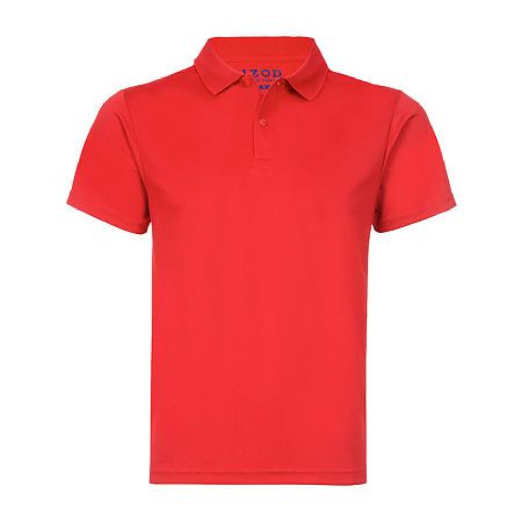 IZOD Young Men's Short Sleeve Performance Polo Shirt - Red, XL