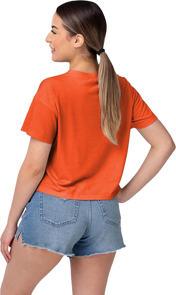 FOCO Women's NFL Alternate Team Color Crop Top - Miami Dolphins, Size XL