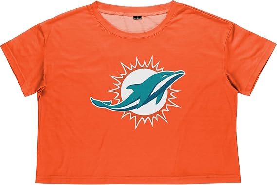 FOCO Women's NFL Alternate Team Color Crop Top - Miami Dolphins, Size XL