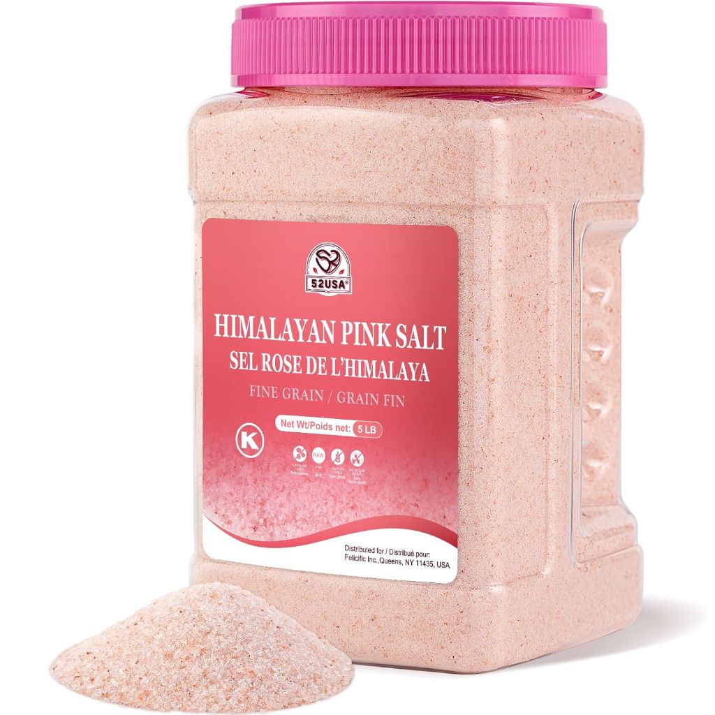 52USA Fine Ground Himalayan Pink Salt - 5 Pound
