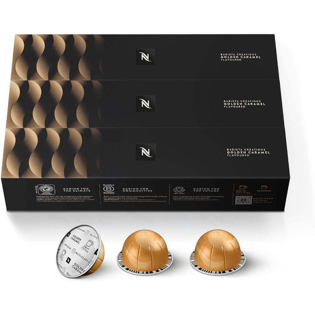 Nespresso Vertuo Barista Collection Golden Caramel Coffee Capsules - 30ct.