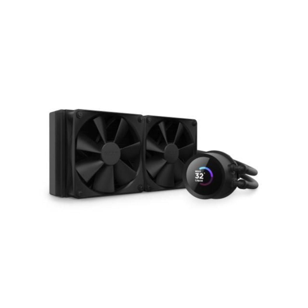 NZXT - Kraken 240mm Radiator CPU Liquid Cooler (1 X 120mm F Fans) with 1.54" LCD Display - Black