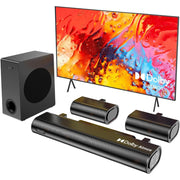 Hiwill Dolby Atmos 5" Sound Bar for Smart TV, BT 5.3, 4K HDR Pass-Through, HDMI in/eARC A51