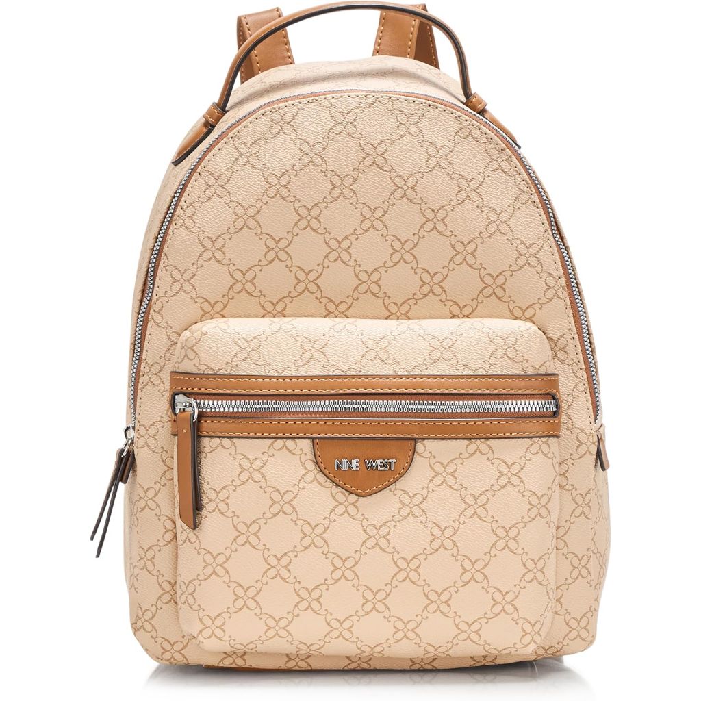 Nine West Vonetta Backpack - Light Khaki/Brandy