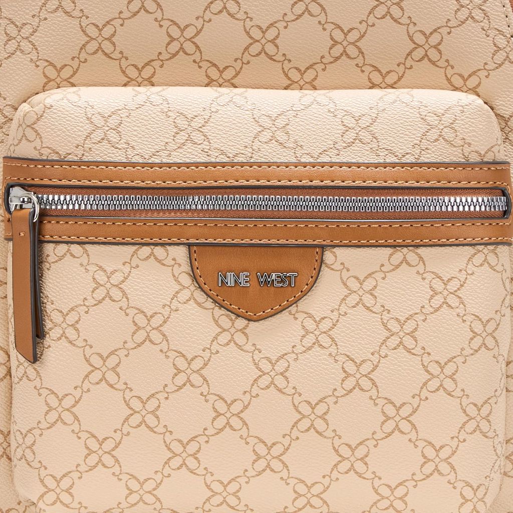 Nine West Vonetta Backpack - Light Khaki/Brandy
