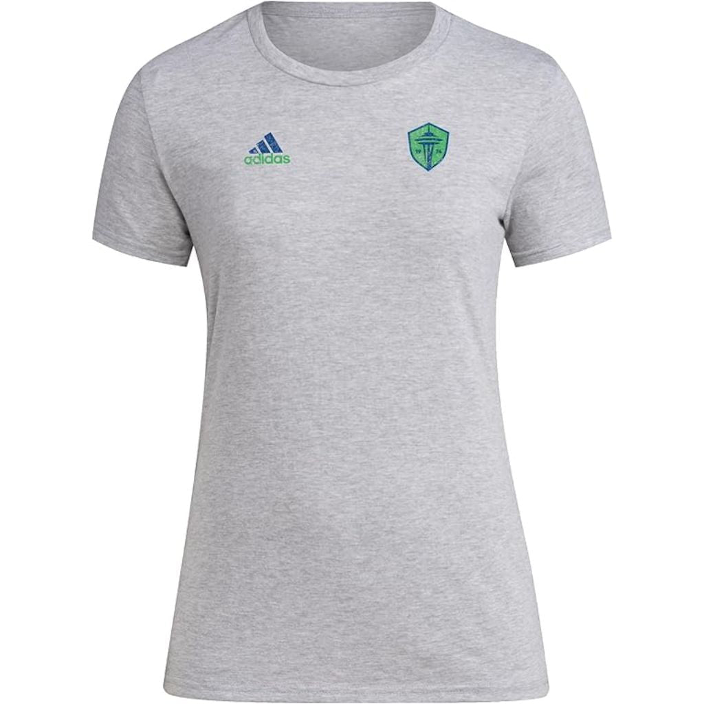 adidas Women's MLS Short Sleeve T-Shirt - Seattle Sounders, Gray (3XL)