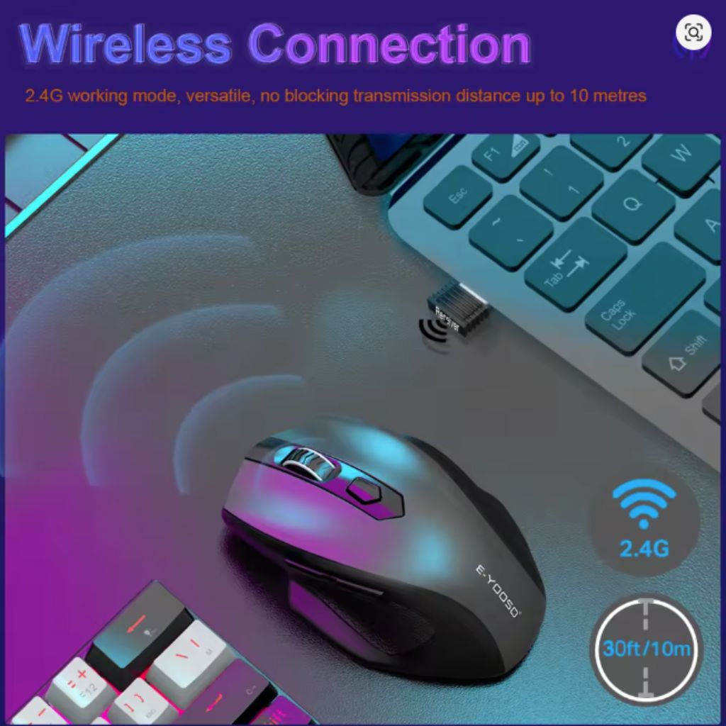 E-Yooso E-1141 Wireless Mouse - Black