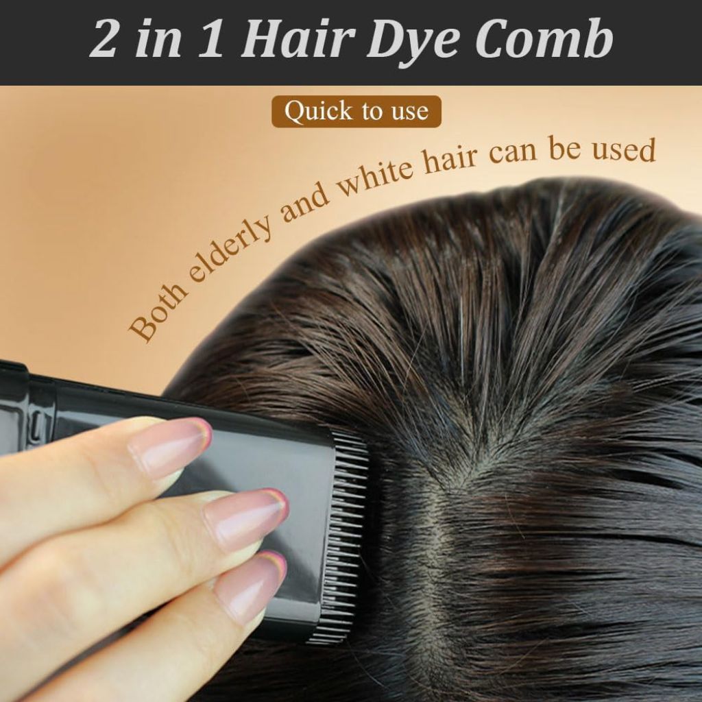 White Hair Concealer Stick, Waterproof and Sweat-Proof With Comb, Portable Haircolor Touch-Up Stick - 03 (Coffee Color)