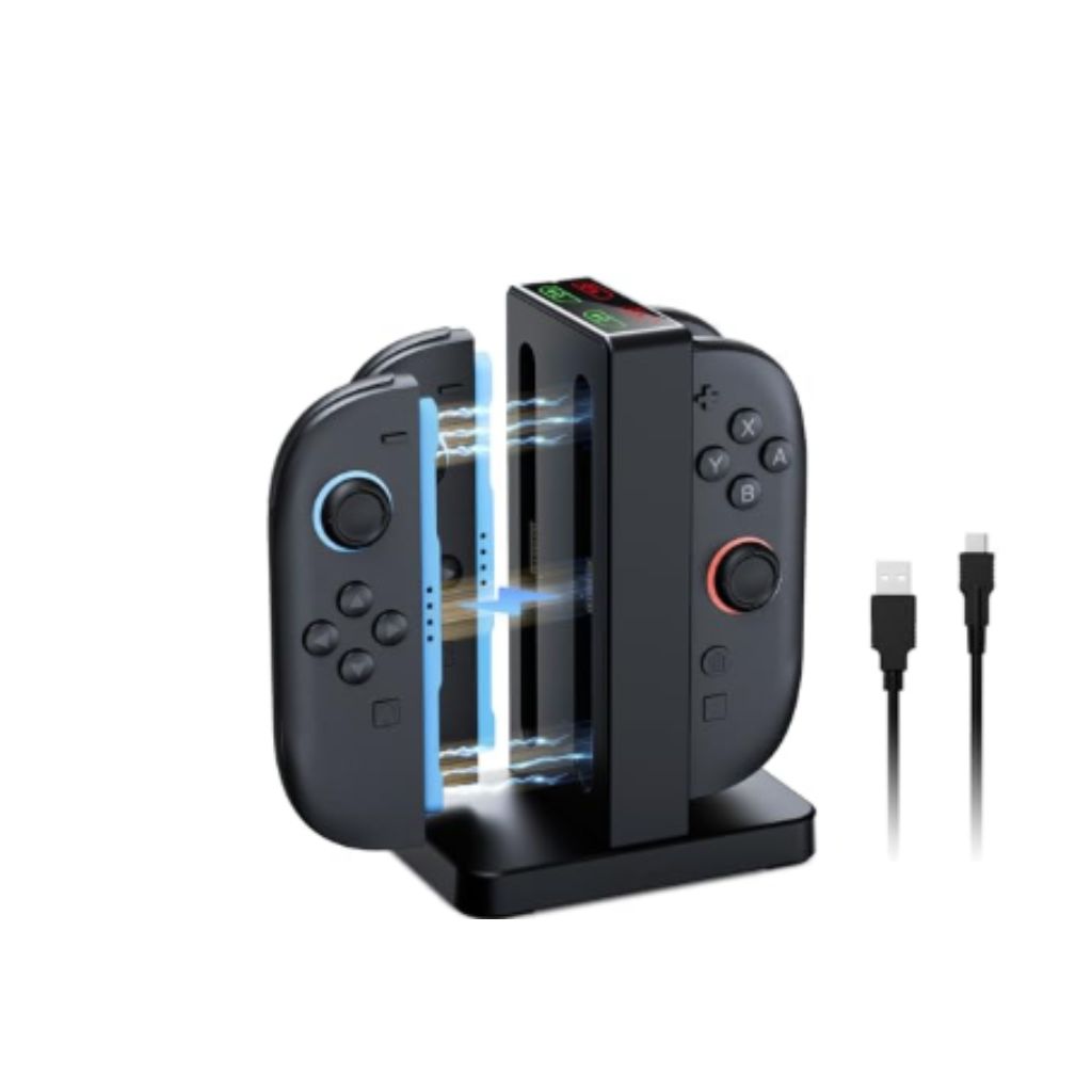 NexiGo Charging Dock for Nintendo Switch 2 Joy Pad with Sound Alerts and Charging Indicator, USB Type-C