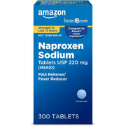 Amazon Basic Care Naproxen Sodium Tablets 220mg (NSAID) - 300 Tablets