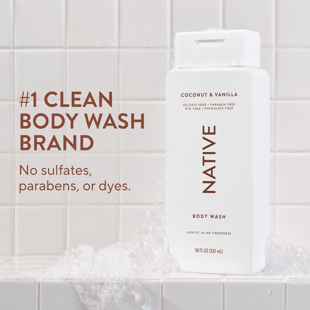 Native Body Wash - Coconut & Vanilla, 18 fl. oz.