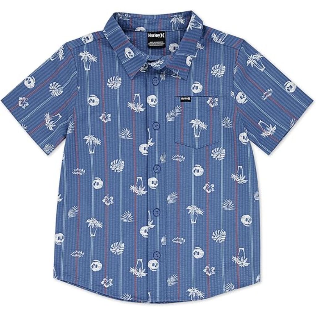 Hurley Size 7 Boys Boys' Woven Button Down Shirt