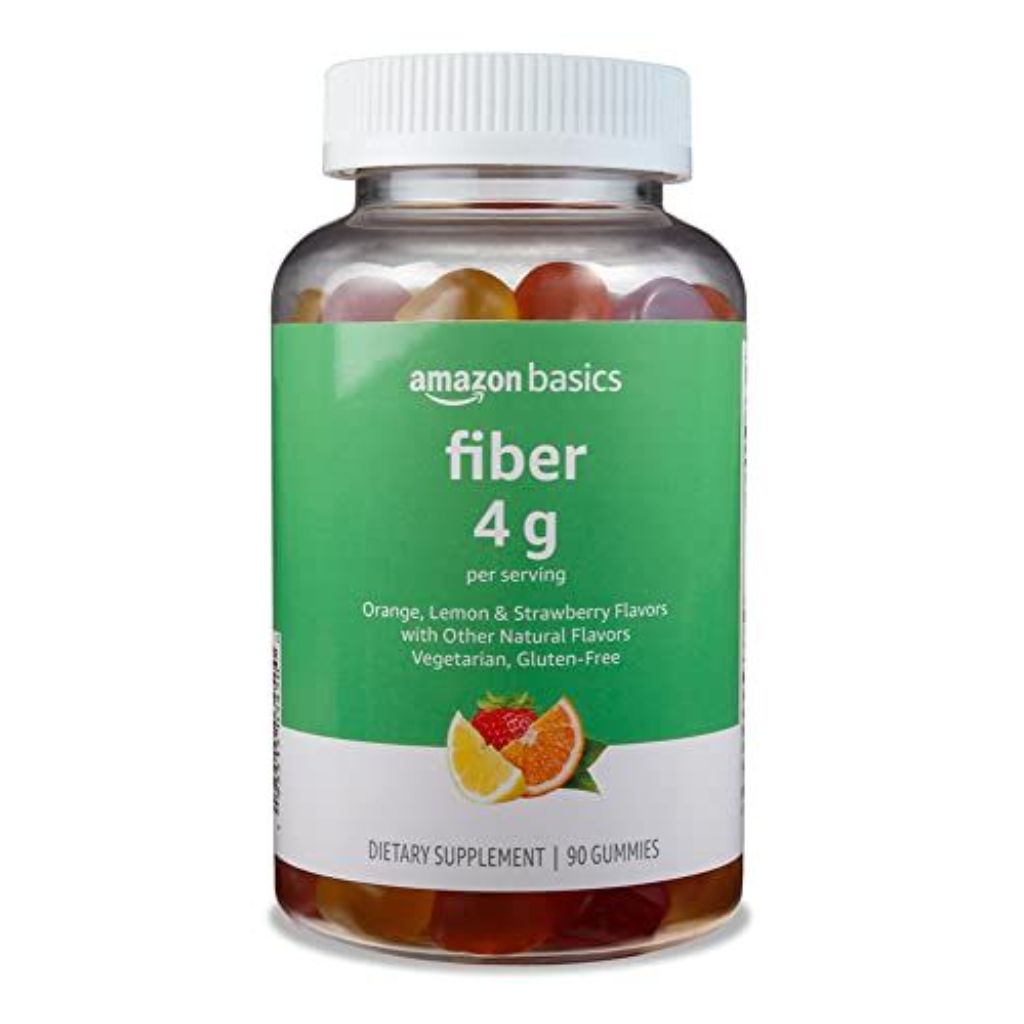 Amazon Basics Fiber (4g) Gummies - Orange, Lemon, & Strawberry, 90ct.