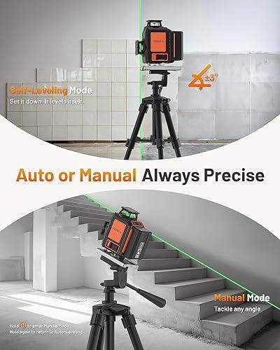 DEERFO 16 Line Laser Level 360 Self-Leveling Orange/Black