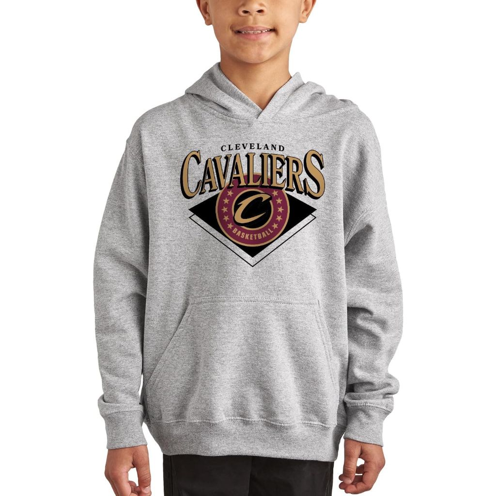 Cleveland Cavaliers X-Large Junk Food NBA - Court Classic - Officially Licensed Youth Pullover Fleece Hoodie for Boys and Girls