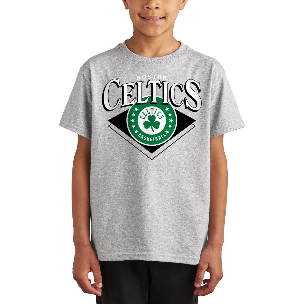 Boston Celtics Kids Small Junk Food NBA Court Classic - Kids Short Sleeve Fan T-Shirt for Boys and Girls