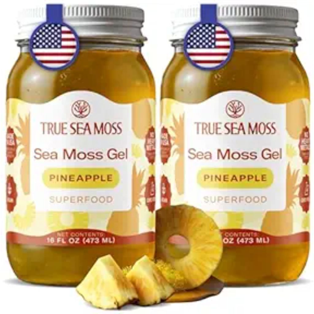 TrueSeaMoss Sea Moss Gel Superfood - Pineapple, 16 fl. oz. (2 Pack)