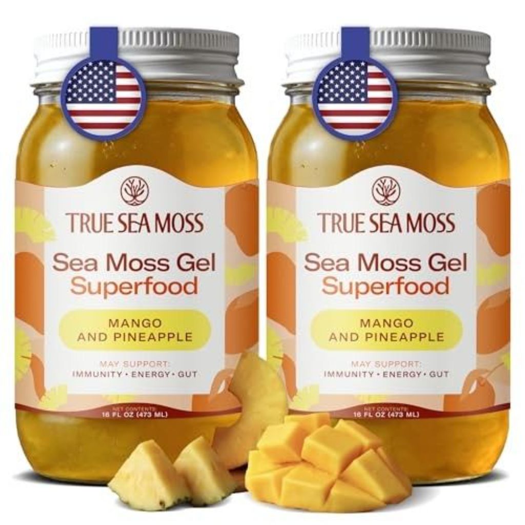 TrueSeaMoss Sea Moss Gel Superfood - Mango Pineapple, 16 fl. oz. (2 Pack)