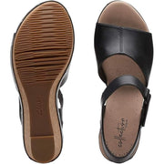 Clarks Womens' Annadel Clover Sandal - Size 6W, Black
