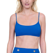 Gottex Women's Monte Carlo Solid Bralette Bikini Swim Top - Blue, Size 10