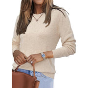 Arach&Cloz Women's 100% Cotton Sweaters Spring Summer Casual Relaxed Fit Cozy Sweatshirt Tops 2026