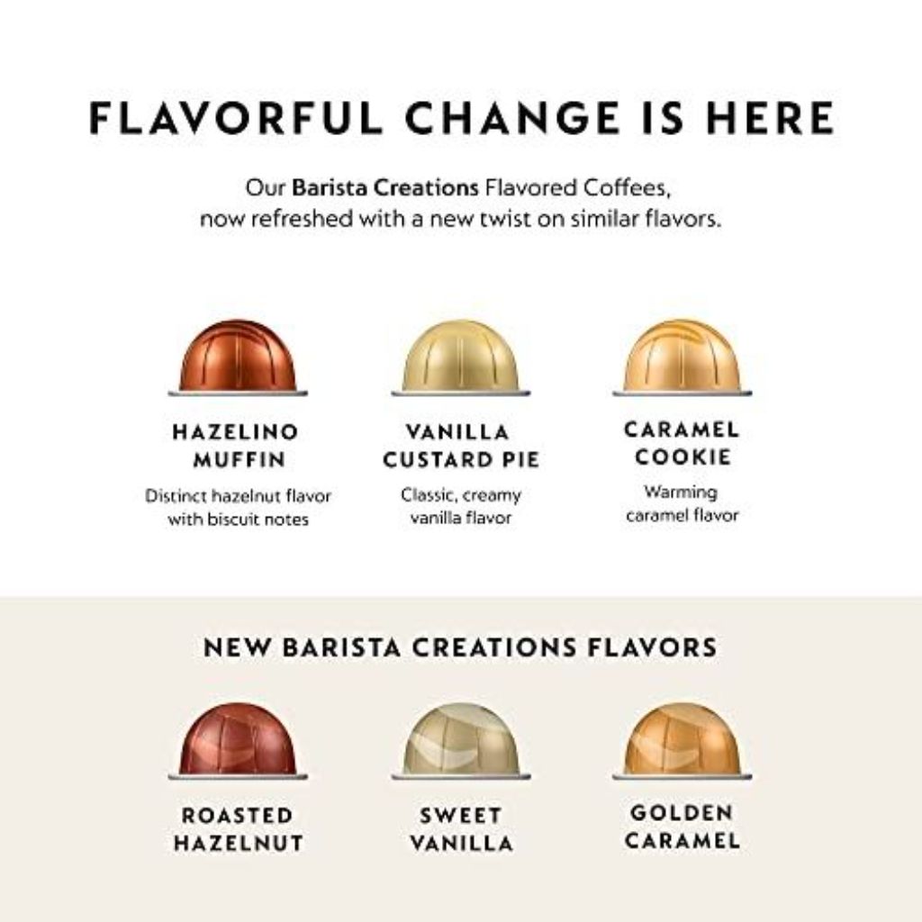 NespressoVertuo Coffee Capsules Barista Flavored Pack Medium Roast, 30ct