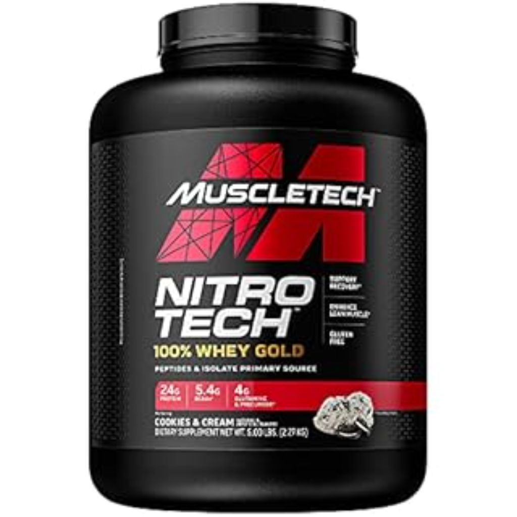 MuscleTech NitroTech 100% Whey Gold Protein Powder - Cookies & Cream, 5lb