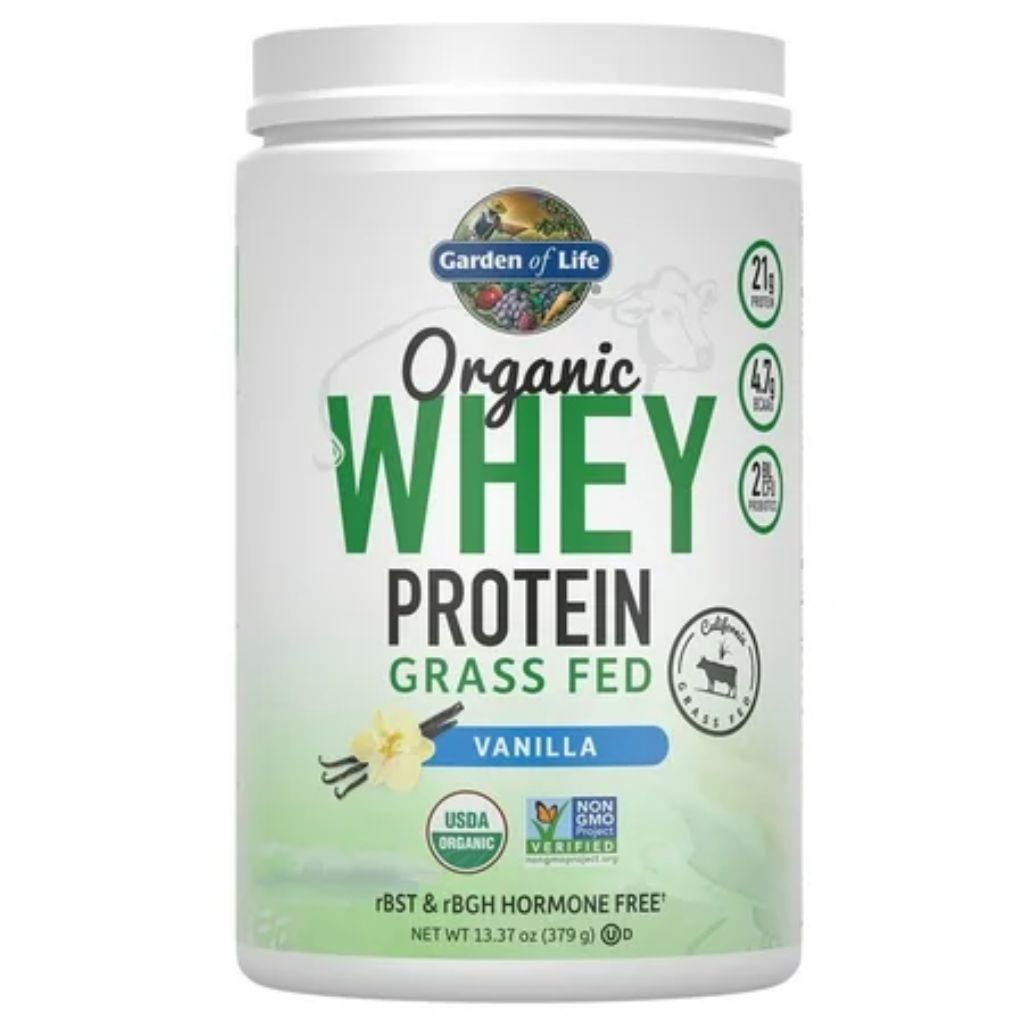Garden of Life Grass-Fed Organic Whey Protein Powder - Vanilla, 13.33 oz