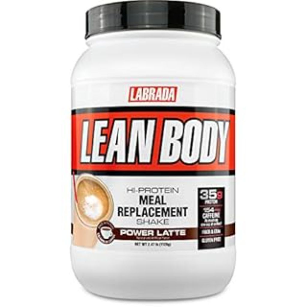 Labrada Lean Body Hi-Energy Meal Replacement Shake  Power Latte  35g Protein  2.47lb