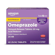 Amazon Basic Care Omeprazole Delayed Release Tablets 20mg - 42ct.
