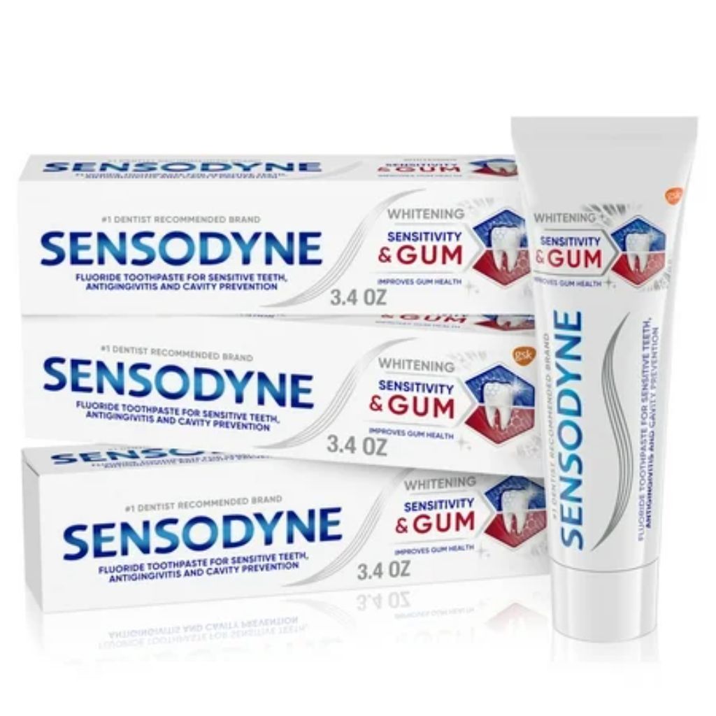Sensodyne Sensitivity & Gum Whitening Toothpaste - Unflavored, 3.4oz (3 Pack)