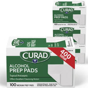 Curad Alcohol Prep Pads  Medium 2-Ply  400 Count